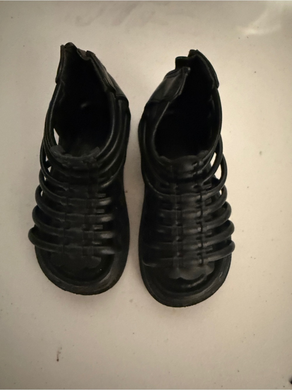 Black Strappy Sandals - Gladiator Style
